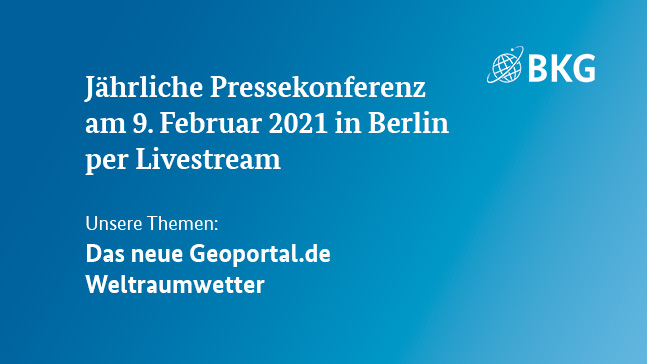 Pressekonferenz des BKG 2021 Pressekonferenz des BKG 2021