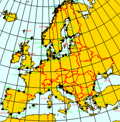 Picture shows a map of EUVN connection between tide gauge and GPS  Picture shows a map of EUVN connection between tide gauge and GPS